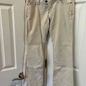Abercrombie & Fitch Size 4 Cream Cords Low-Mid Rise